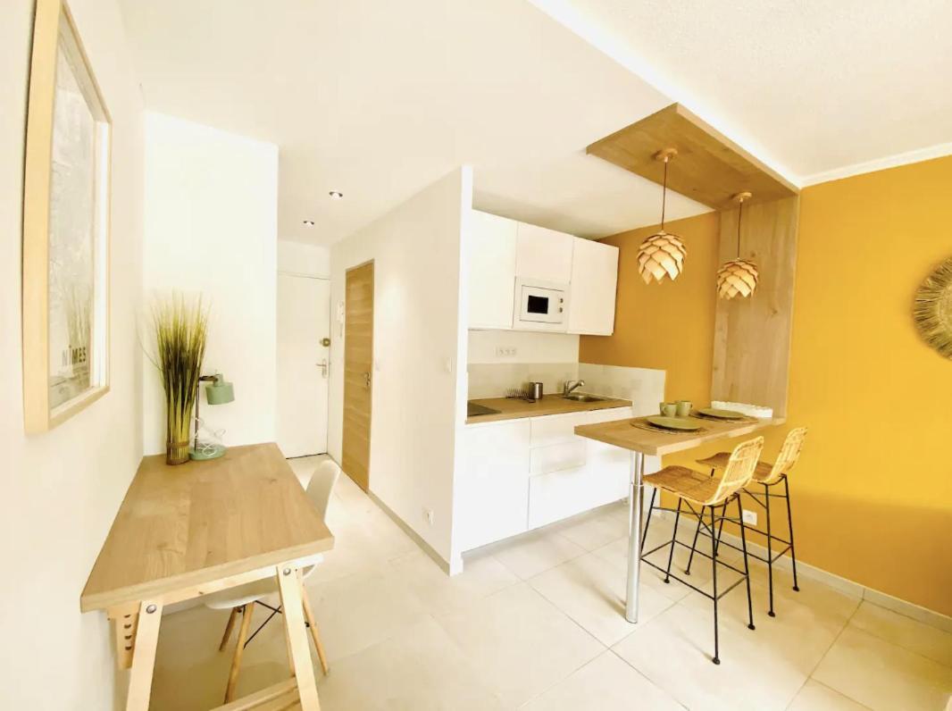 Studio Terrasse & Parking Gratuit En Residence Nîmes Buitenkant foto